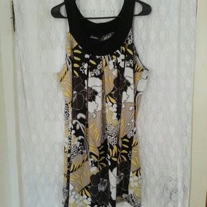 Godess No Sleeve Knee Length Dress . Size 2X